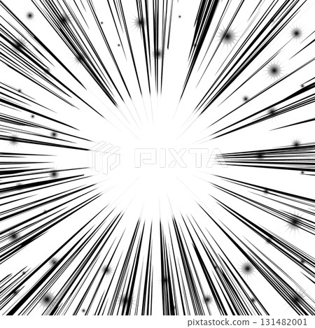 A speedy black line and sparkling illustration A speedy black line and sparkling illustration 131482001