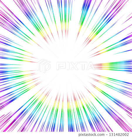 Rainbow concentration line illustration Rainbow concentration line illustration 131482002