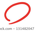 Handwritten red circle icon (vector) used for grading etc. 131482047