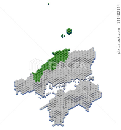 A honeycomb-structured 3D map of Shimane Prefecture A honeycomb-structured 3D map of Shimane Prefecture 131482134