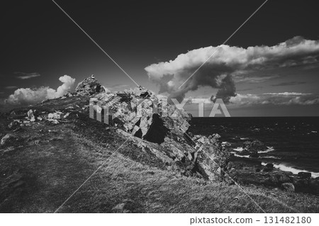 Scenery of Cape Shiriya on a clear autumn day, Higashidori Village, Aomori Prefecture, late September Scenery of Cape Shiriya on a clear autumn day, Higashidori Village, Aomori Prefecture, late September 131482180