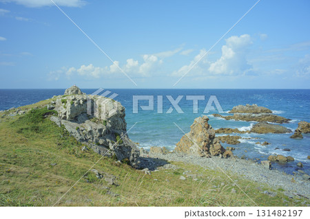 Scenery of Cape Shiriya on a clear autumn day, Higashidori Village, Aomori Prefecture, late September Scenery of Cape Shiriya on a clear autumn day, Higashidori Village, Aomori Prefecture, late September 131482197