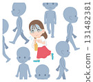Woman with panic disorder in a crowd 131482381