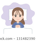 Woman who can't sleep upper body 131482390