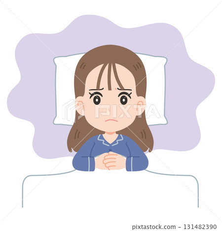 睡不著上身的女人 131482390