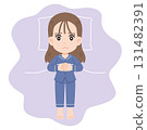 Woman who can't sleep, whole body 131482391