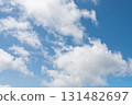 Beautiful blue sky with floating clouds 131482697