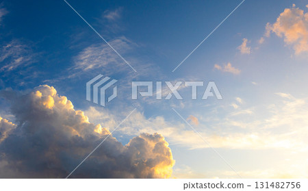 A slightly sad autumn evening sky and clouds A slightly sad autumn evening sky and clouds 131482756