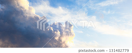 A slightly sad autumn evening sky and clouds A slightly sad autumn evening sky and clouds 131482779