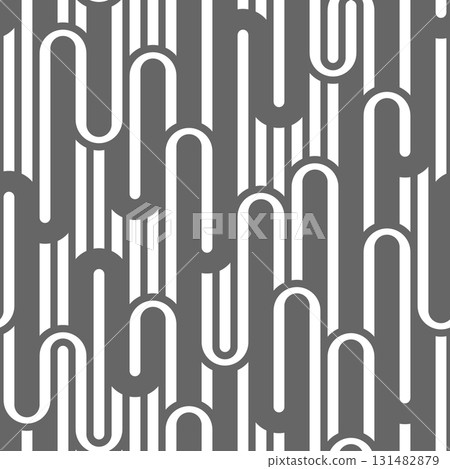 Monochrome seamless pattern of linear geometric shapes. Background for banner, poster, screensaver, decoration, interior and creative idea Monochrome seamless pattern of linear geometric shapes. Background for banner, poster, screensaver, decoration, interior and creative idea 131482879
