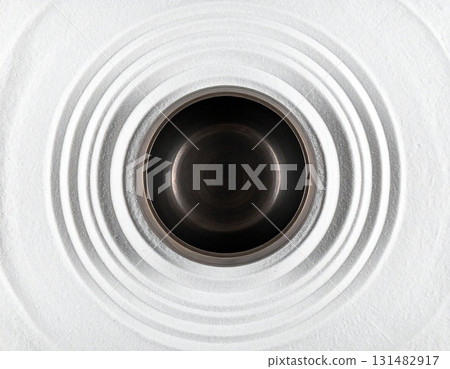 abstract white circle with glow light glow 131482917