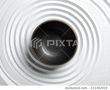 abstract round interior with spiral tunnel 131482919