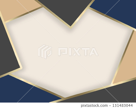 Elegant gold lines and navy blue abstract background 131483044