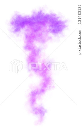 Violet smoke letter T shape isolated on transparent background with soft texture and abstract foggy appearance Violet smoke letter T shape isolated on transparent background with soft texture and abstract foggy appearance 131483122