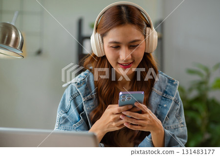 online shopping concept, woman shopping online is a form of electronic commerce from a seller over internet. online shopping concept, woman shopping online is a form of electronic commerce from a seller over internet. 131483177