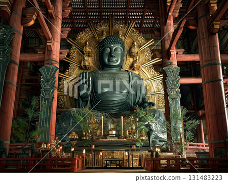 Todaiji Temple Great Buddha illustration 131483223