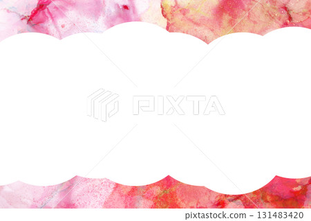 Cute frame watercolor fluffy watercolor style Cute frame watercolor fluffy watercolor style 131483420