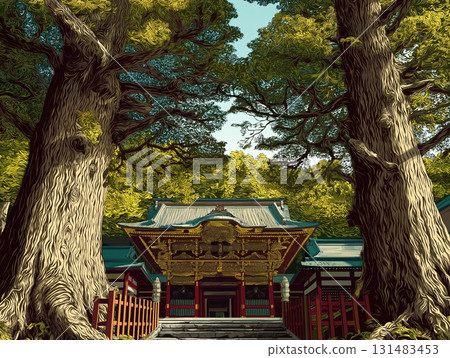 Eiheiji Karamon Gate Illustration 131483453