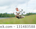 happy Asian woman  birthday 131483588