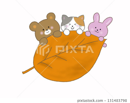 Animals on the leaves Animals on the leaves 131483798