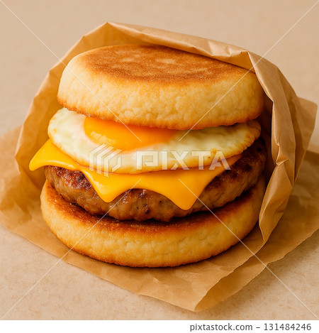 起司蛋鬆餅漢堡 131484246