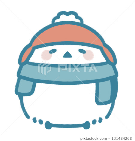 A long-tailed tit wearing a scarf and hat (sleepy) A long-tailed tit wearing a scarf and hat (sleepy) 131484268