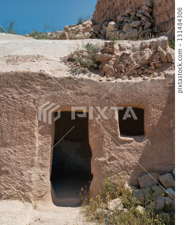 Ancient Rock-Cut Dwelling Entrance in Cappadocia, Nevsehir, Turkey Ancient Rock-Cut Dwelling Entrance in Cappadocia, Nevsehir, Turkey 131484306