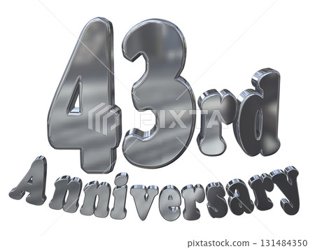 3DCG text "43rd Anniversary/43rd Anniversary Mark Sparkle" 3DCG text "43rd Anniversary/43rd Anniversary Mark Sparkle" 131484350