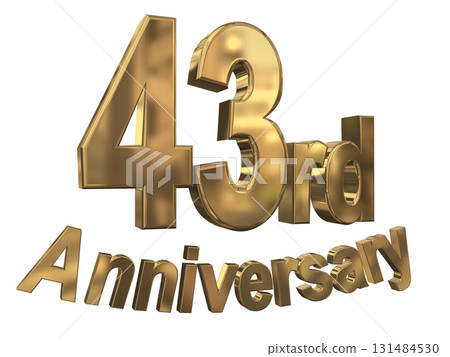 3DCG文字“43週年/43週年紀念馬克·斯帕克” 3DCG文字“43週年/43週年紀念馬克·斯帕克” 131484530