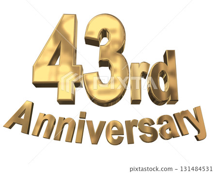 3DCG text "43rd Anniversary/43rd Anniversary Mark Sparkle" 3DCG text "43rd Anniversary/43rd Anniversary Mark Sparkle" 131484531