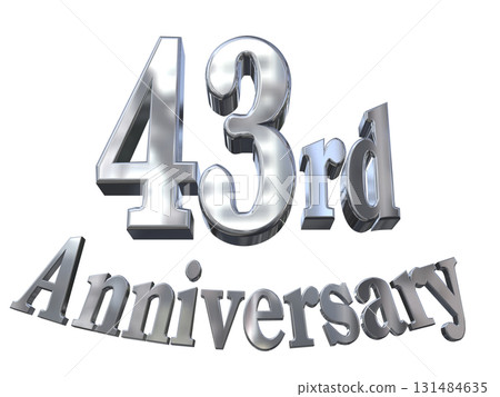 3DCG text "43rd Anniversary/43rd Anniversary Mark Sparkle" 3DCG text "43rd Anniversary/43rd Anniversary Mark Sparkle" 131484635