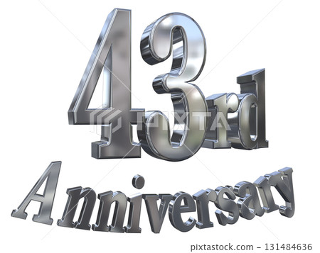 3DCG文字“43週年/43週年紀念馬克·斯帕克” 3DCG文字“43週年/43週年紀念馬克·斯帕克” 131484636