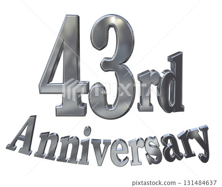 3DCG text "43rd Anniversary/43rd Anniversary Mark Sparkle" 3DCG text "43rd Anniversary/43rd Anniversary Mark Sparkle" 131484637