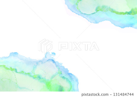 Watercolor frame marble fluffy watercolor style 131484744