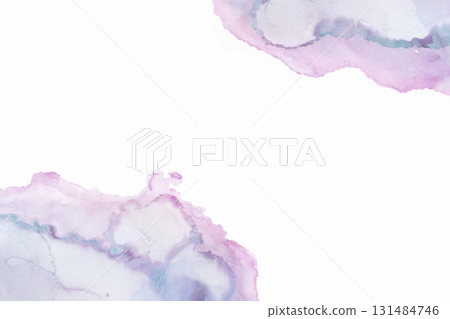 Watercolor frame marble fluffy watercolor style 131484746