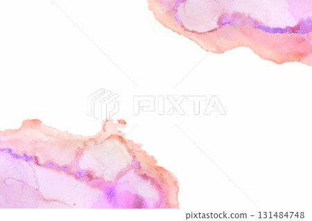 Watercolor frame marble fluffy watercolor style 131484748