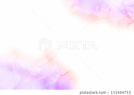 Watercolor frame marble fluffy watercolor style 131484753