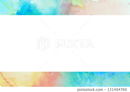 水彩畫框大理石蓬鬆水彩風格 131484760