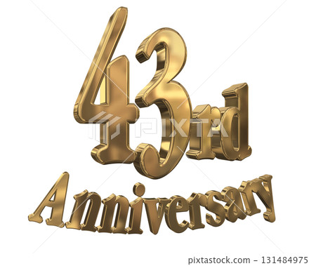 3DCG text "43rd Anniversary/43rd Anniversary Mark Sparkle" 3DCG text "43rd Anniversary/43rd Anniversary Mark Sparkle" 131484975