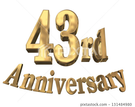 3DCG text "43rd Anniversary/43rd Anniversary Mark Sparkle" 3DCG text "43rd Anniversary/43rd Anniversary Mark Sparkle" 131484980