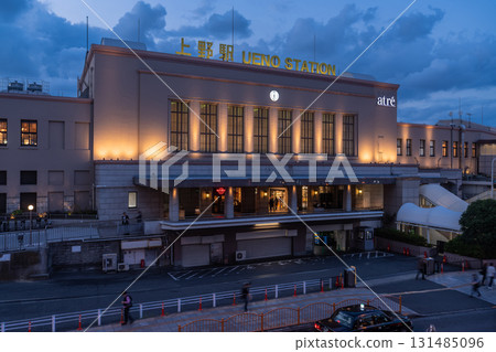 Ueno Station and the downtown area at night, Tokyo 131485096
