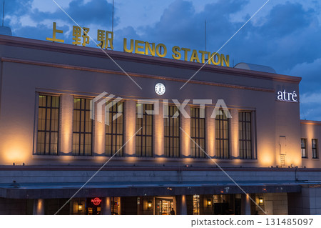 Ueno Station and the downtown area at night, Tokyo Ueno Station and the downtown area at night, Tokyo 131485097