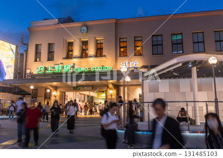 Ueno Station and the downtown area at night, Tokyo 131485103