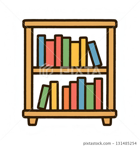 手繪木製書架插圖 手繪木製書架插圖 131485254