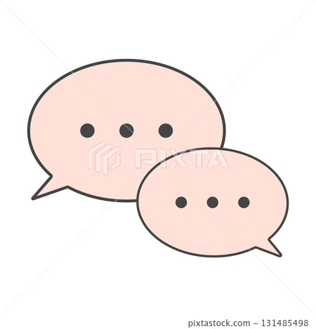 表示聊天或對話的語音氣泡符號的插圖 131485498
