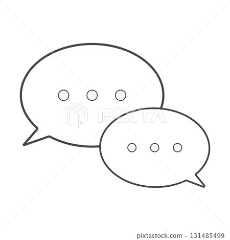 表示聊天或對話的語音氣泡符號的插圖 131485499