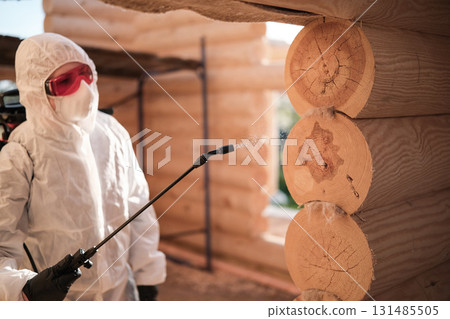 Disinsection of a wooden house 131485505