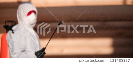 Disinsection of a wooden house Disinsection of a wooden house 131485527