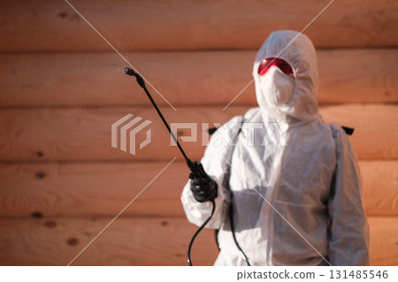 Disinsection of a wooden house Disinsection of a wooden house 131485546