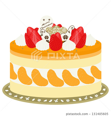 Christmas cake illustration 131485605
